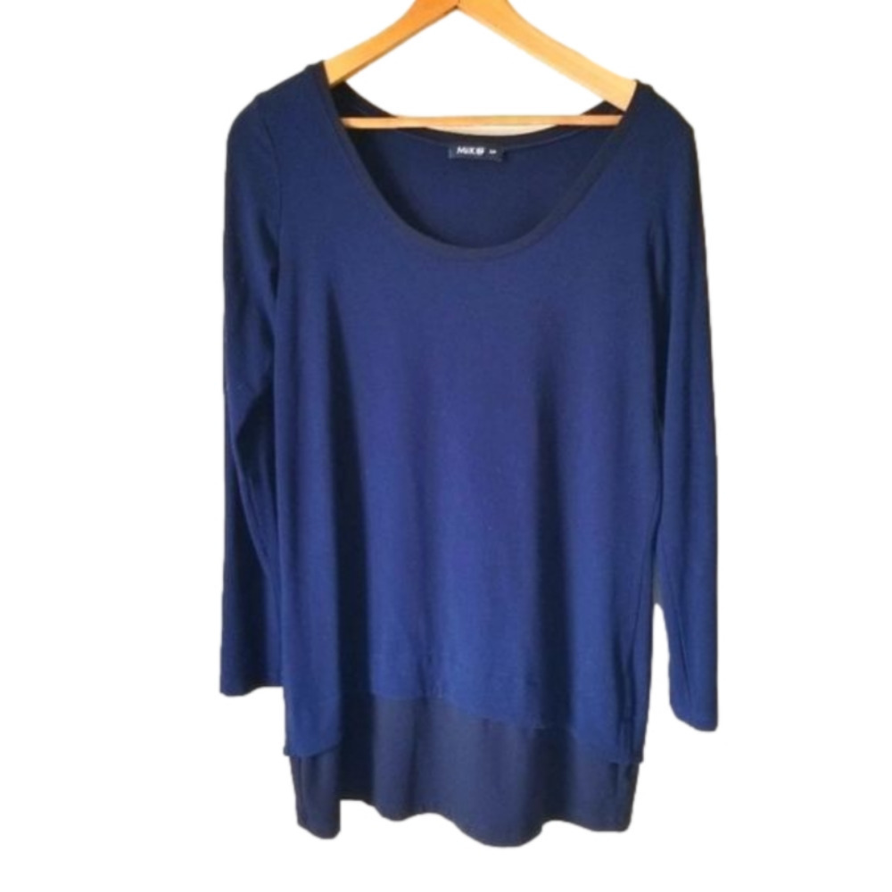 𝅺miik Long Sleeve Navy Black Sweater-Dress Size Small